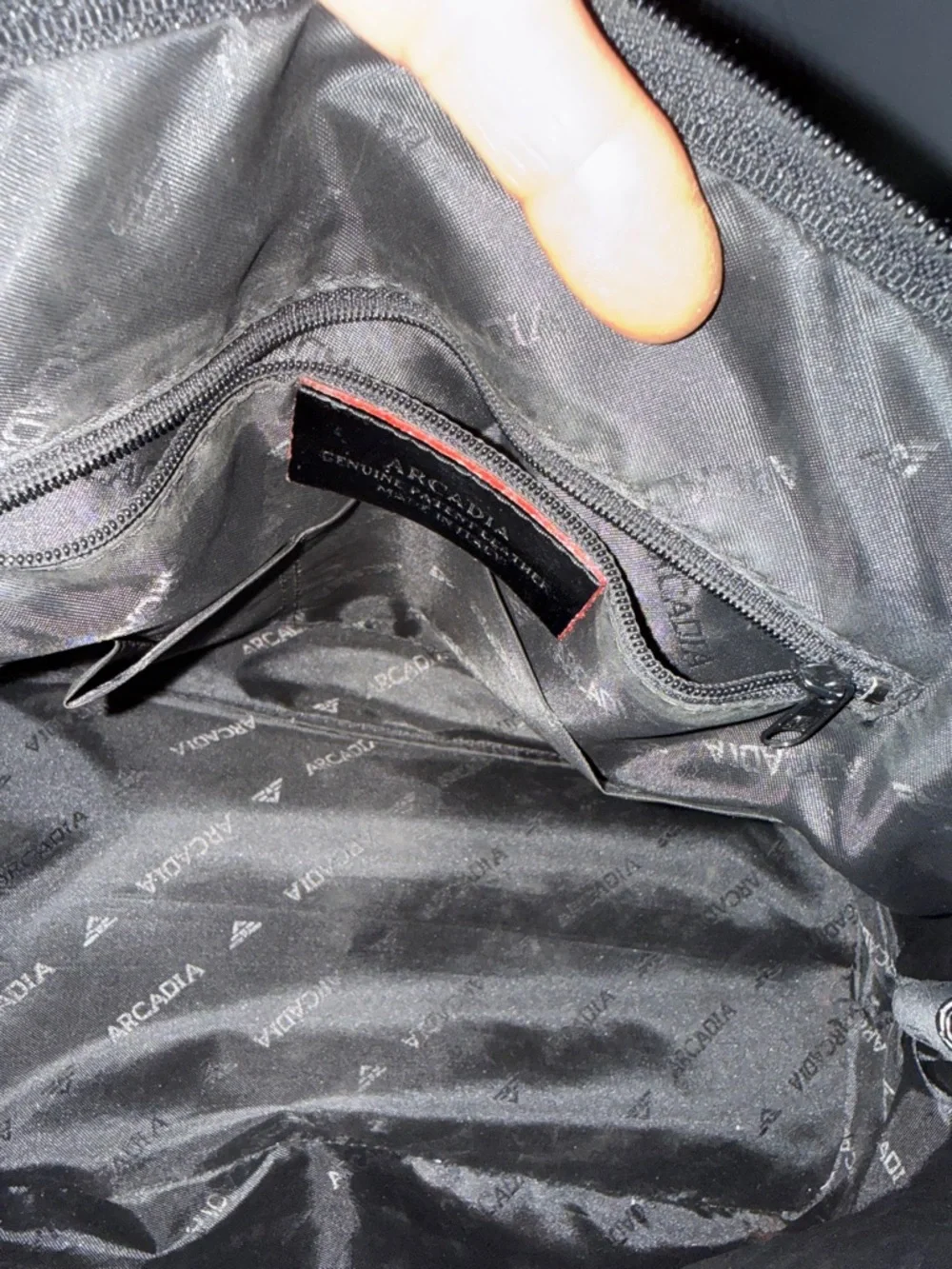Arcadia Black Patent Leather Tote with Subtle Red Trim